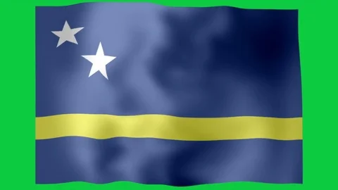 Curacao Flag Looping Animation Stock Footage