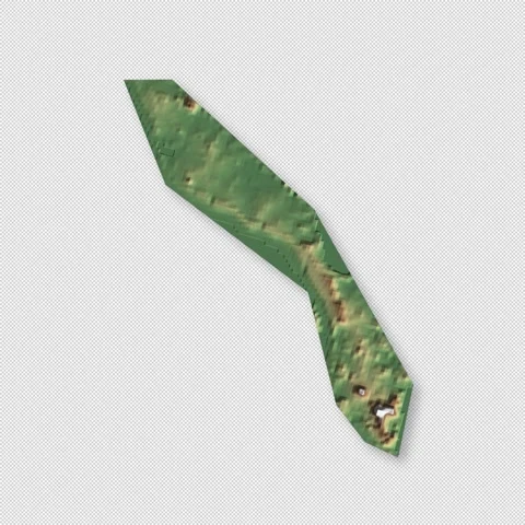 Curaçao Rotating 3D Relief Map Seamless Loop, Alpha Channel 4K 库存影片 340721148