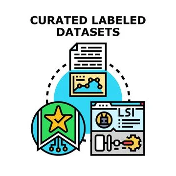 Curated labeled datasets development and analysis Stock-Illustration