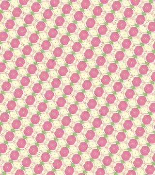Curated vector shape repeat pattern texture with heather rose, cherry petal.. Stockillustratie