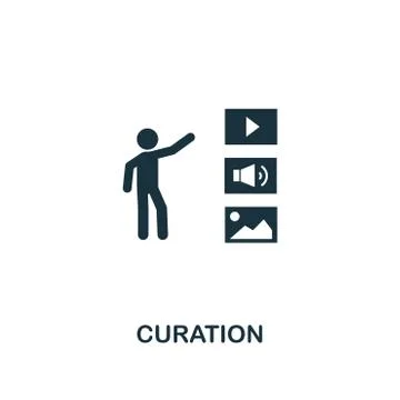 Curation icon. Creative element design from content icons collection. Pixel Stock Illustration