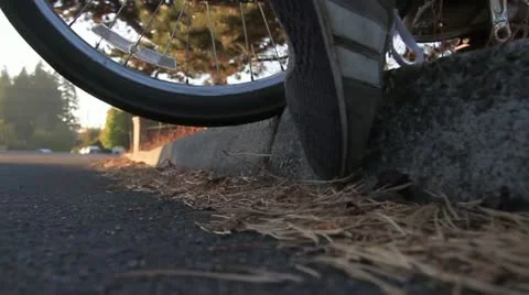 Curb Crash Stock Footage 17480395