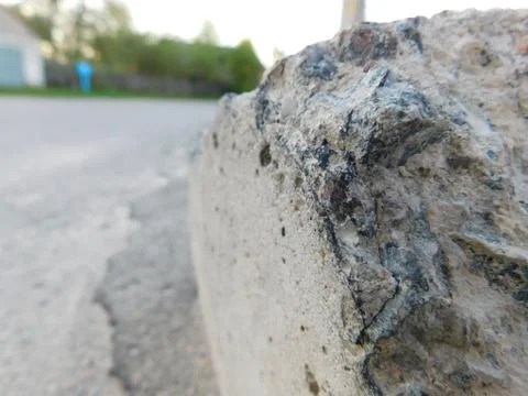 The curb of the road Stock Photos
