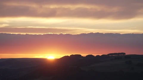 Curbar Edge, Baslow, Peak District National Park, Derbyshire, England Stock Footage 285414256