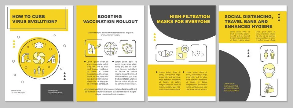 Curbing virus evolution brochure template 库存插图