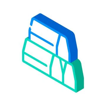 Curbs building material isometric icon vector illustration Ilustración de archivo