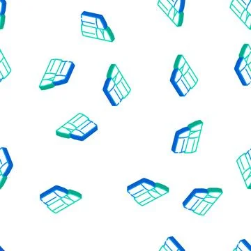Curbs building material isometric icon seamless pattern Stock Illustration