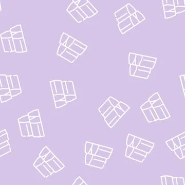 Curbs building material line vector seamless pattern Stock Illustration