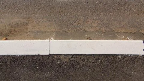 Curbs enclosing the bus stop top view Stock Photos