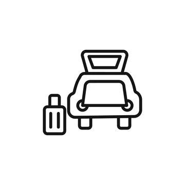 Curbside pickup logo sign vector outline Stock Illustration
