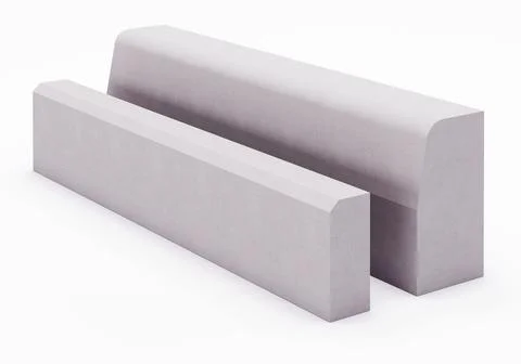 Curbstone on white background Stock Illustration