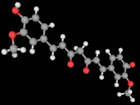 Curcumin molecule Stock Illustration