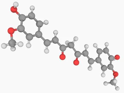 Curcumin molecule Stock Illustration