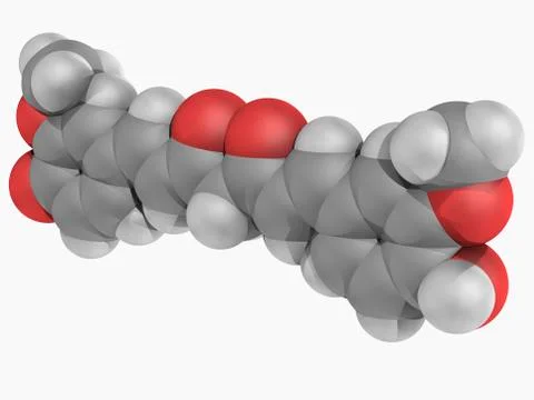 Curcumin molecule Stock Illustration
