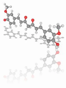 Curcumin organic compound molecule Stock Illustration