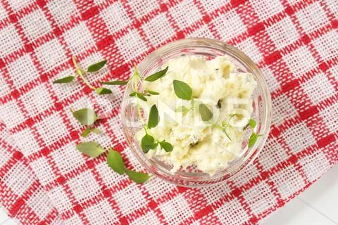 Curd cheese spread Stock Photos