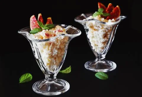 Curd dessert Stock Photos