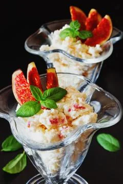 Curd dessert 스톡 사진