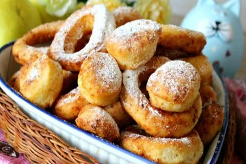 Curd donuts Stock Photos