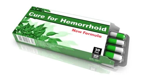 Cure for Hemorrhoid - Pack of Pills. Stock Illustration