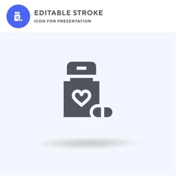 Cure icon vector, filled flat sign, solid pictogram isolated on white, logo i 스톡 일러스트