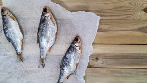 Cured fish. Stock Footage 255525255