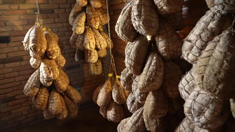 Cured meat from the province of Parma Stock-Footage 252531213