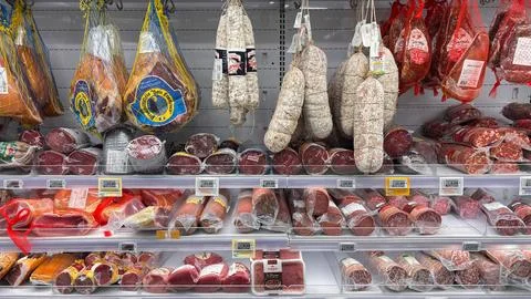 Cured meats Stock Photos