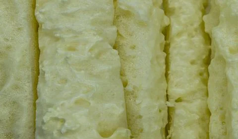 Cured polyurethane foam texture background close up Foto stock