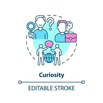 Curiosity concept icon Stock Illustration
