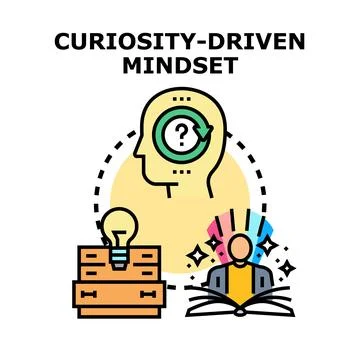 Curiosity driven mindset developing new excellent ideas Stock-Illustration