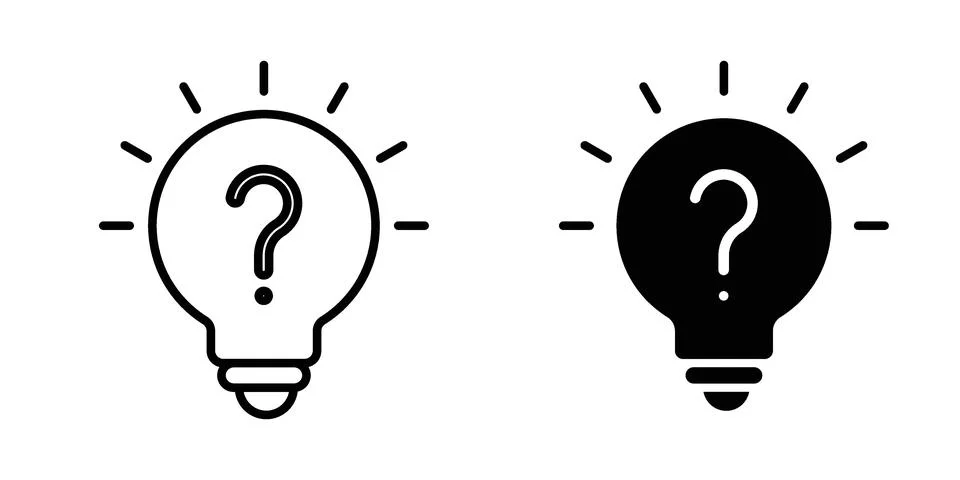 Curiosity icon vector concepts, line and silhouette style Stock Illustration