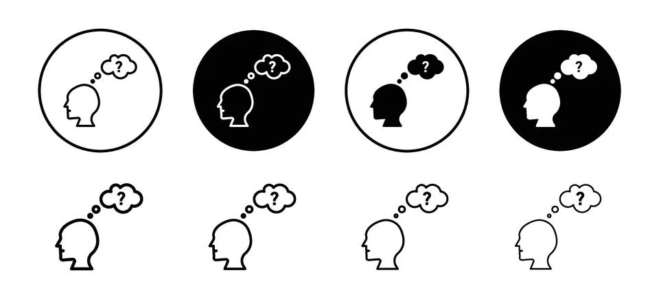 Curiosity icon vector set collection for web Stock Illustration