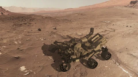 Curiosity mars rover self assembly Video stock 68218949