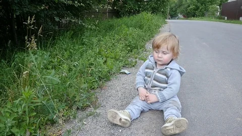 Curious Baby Boy Crawling Stock Footage