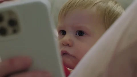 Curious Baby Smartphone Stock Footage 303499183
