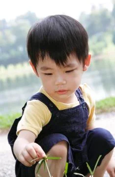 Curious boy Foto stock