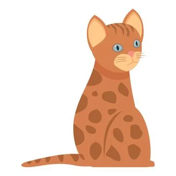 Curious cat sitting and looking back over shoulder 스톡 일러스트