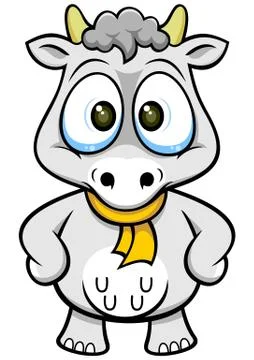 Curious cow Stock Illustration