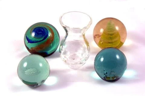 Curious decorations from crystal Stock Photos