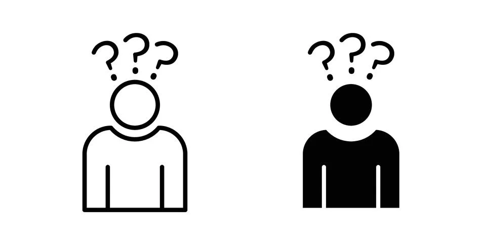 Curious human icon set modern line and solid style collection. Stock Illustration