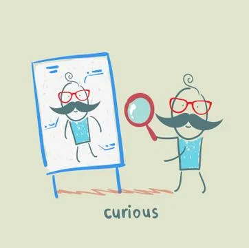 Curious Stock Illustration