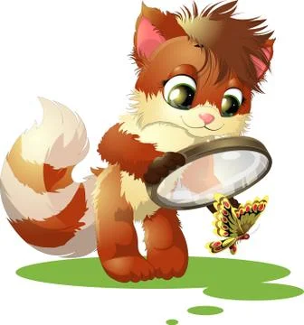Curious kitten Stock Illustration