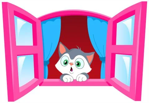 Curious kitten Stock Illustration