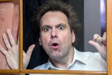 Curious man Foto stock