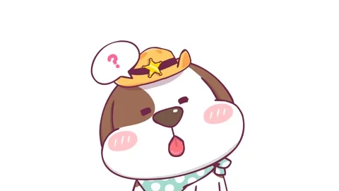 Curious Sheriff Beagle Animated on White Background Stock Footage 282781002