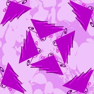 Curl and triangle Illustrazione stock