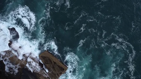 Curl Curl Beach Rocks rise in Sydney Australia Stock Footage 121879151