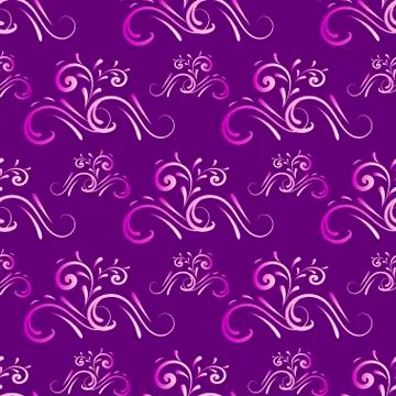 Curl seamless pattern vector Illustrazione stock