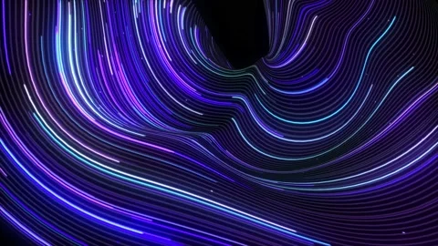 Curl Wave Speed Lines Stock Footage 165157014